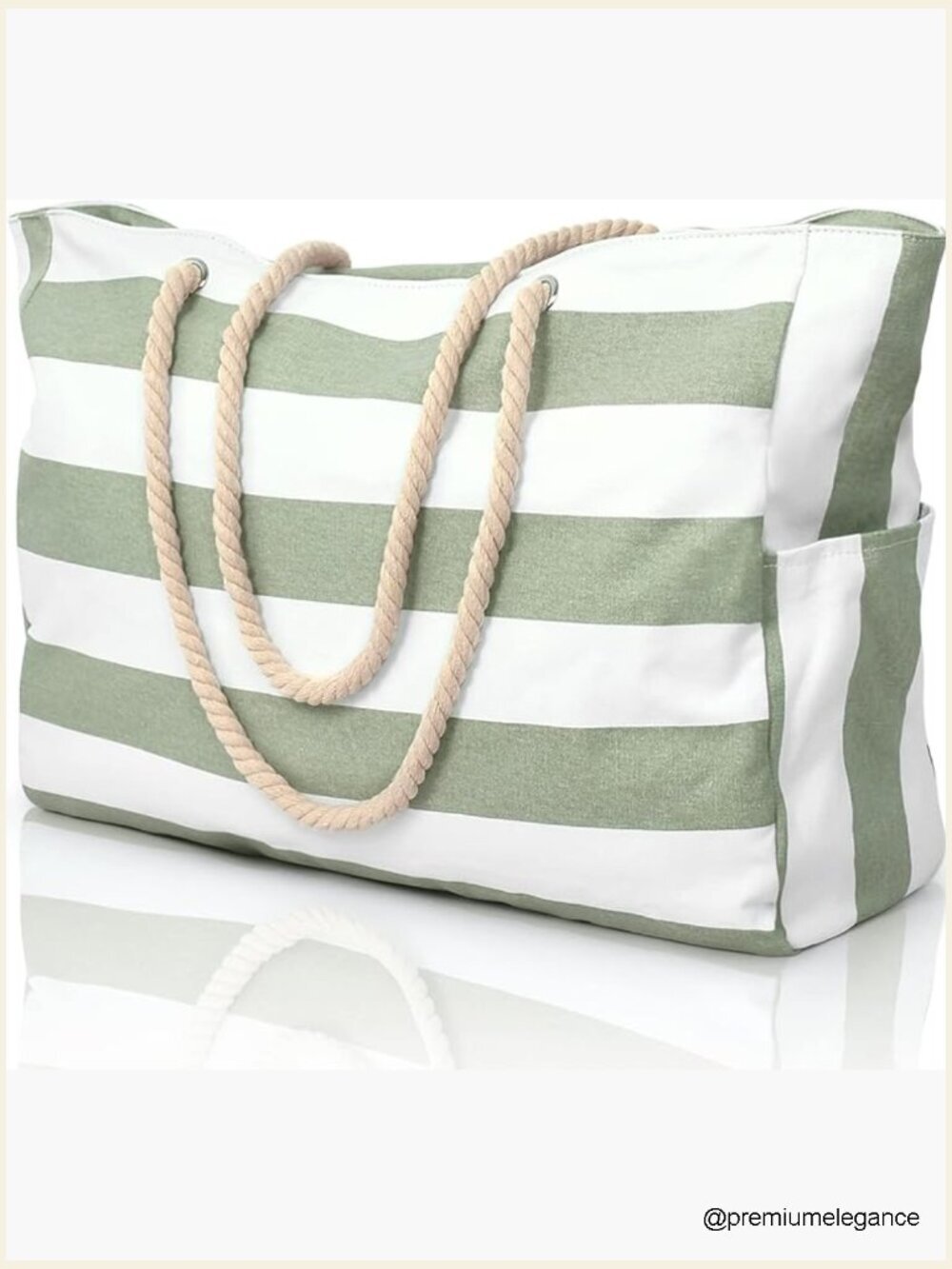 Large Waterproof Beach Tote Bag with Zipper Sandproof Pool Bag Travel Tote